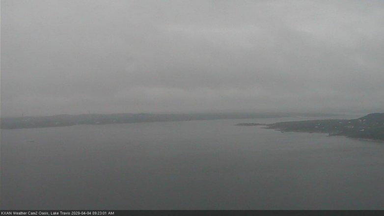 Lake Travis webcam, April 4, 2020 9:25 AM CT