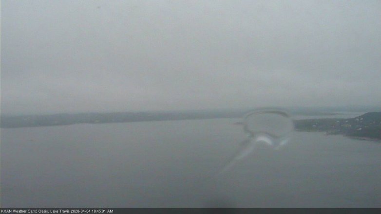 Lake Travis webcam, April 4, 2020 10:45 AM CT