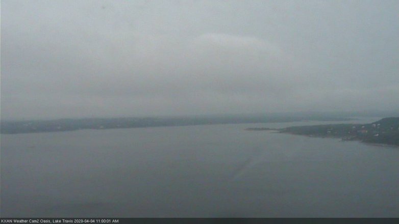Lake Travis webcam, April 4, 2020 11:00 AM CT