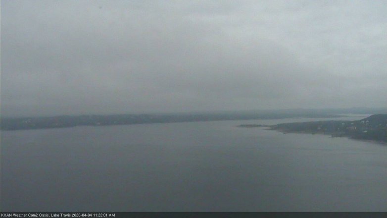 Lake Travis webcam, April 4, 2020 11:25 AM CT
