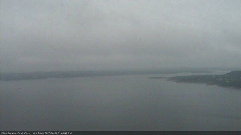 Lake Travis webcam, April 4, 2020 11:45 AM CT