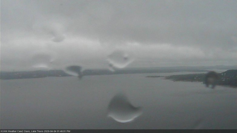 Lake Travis webcam, April 4, 2020 1:45 PM CT