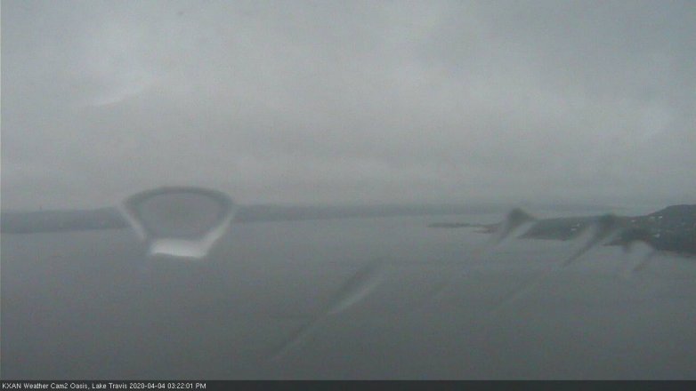 Lake Travis webcam, April 4, 2020 3:25 PM CT