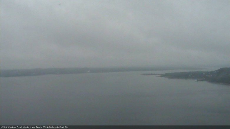 Lake Travis webcam, April 4, 2020 3:45 PM CT