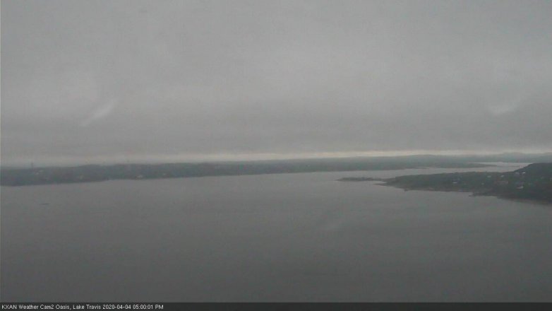 Lake Travis webcam, April 4, 2020 5:00 PM CT