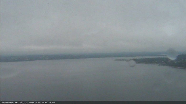 Lake Travis webcam, April 4, 2020 5:25 PM CT