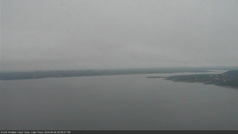 Lake Travis webcam, April 4, 2020 5:45 PM CT
