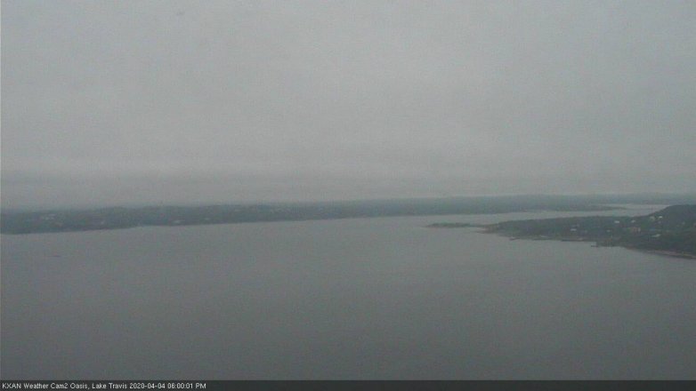 Lake Travis webcam, April 4, 2020 6:00 PM CT