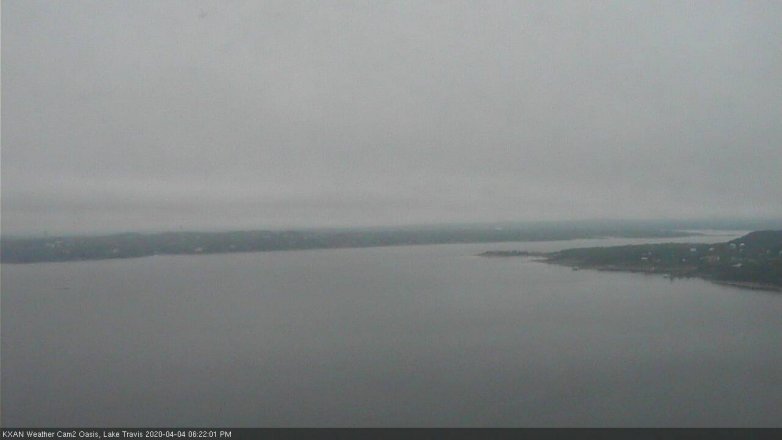 Lake Travis webcam, April 4, 2020 6:25 PM CT