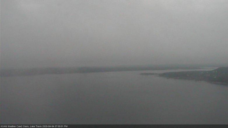 Lake Travis webcam, April 4, 2020 7:00 PM CT