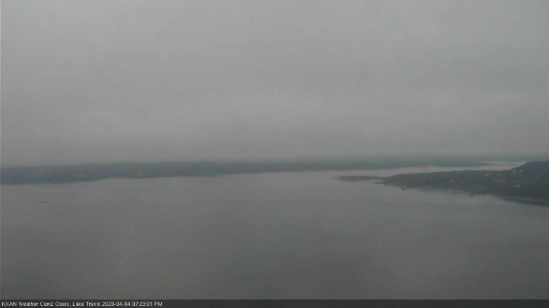 Lake Travis webcam, April 4, 2020 7:25 PM CT