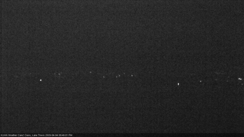 Lake Travis webcam, April 4, 2020 9:45 PM CT