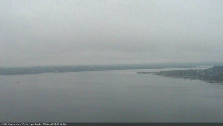 Lake Travis webcam, April 5, 2020 9:45 AM CT