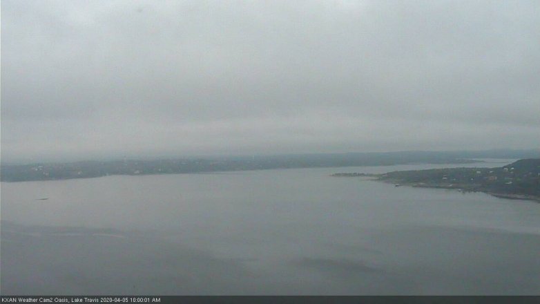 Lake Travis webcam, April 5, 2020 10:00 AM CT