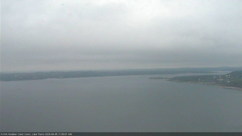 Lake Travis webcam, April 5, 2020 11:00 AM CT
