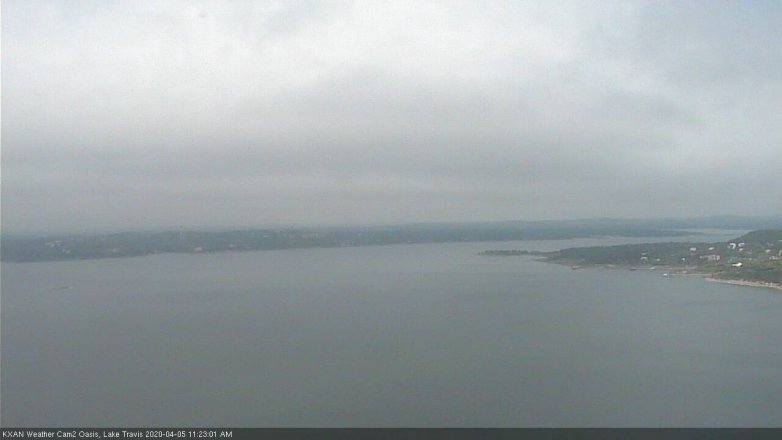 Lake Travis webcam, April 5, 2020 11:25 AM CT