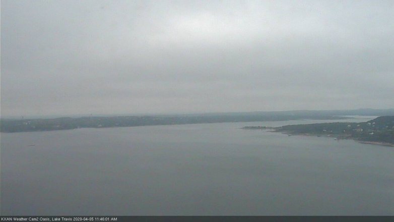 Lake Travis webcam, April 5, 2020 11:45 AM CT