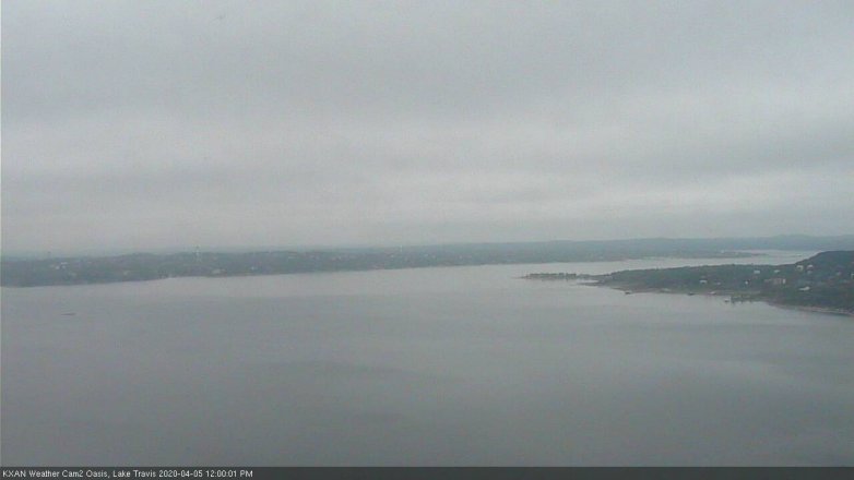 Lake Travis webcam, April 5, 2020 12:00 PM CT