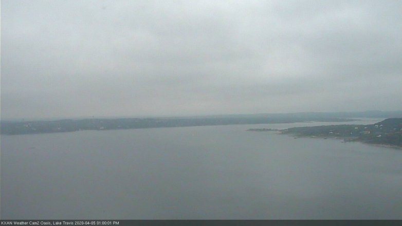 Lake Travis webcam, April 5, 2020 1:00 PM CT