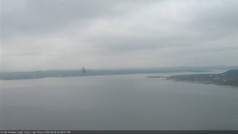 Lake Travis webcam, April 5, 2020 1:45 PM CT