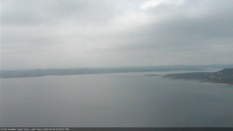 Lake Travis webcam, April 5, 2020 2:00 PM CT