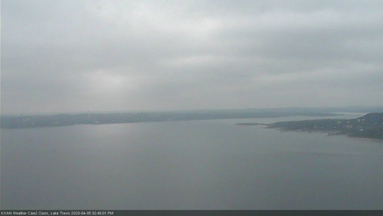 Lake Travis webcam, April 5, 2020 2:45 PM CT