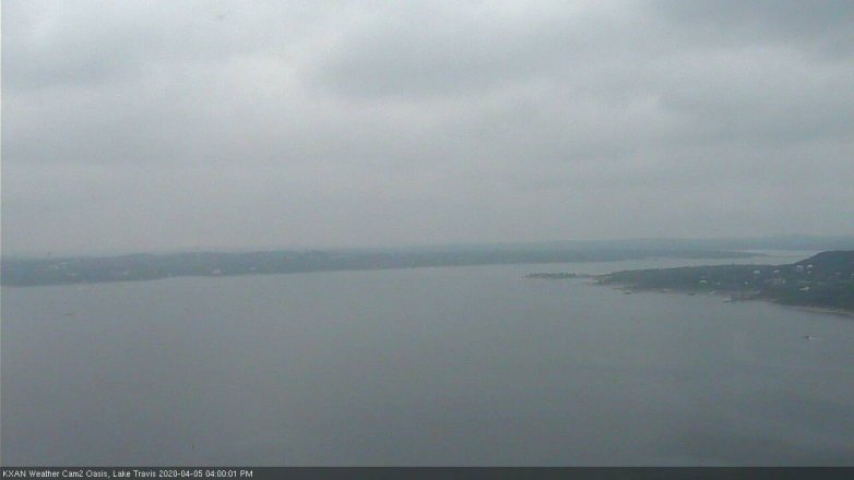 Lake Travis webcam, April 5, 2020 4:00 PM CT