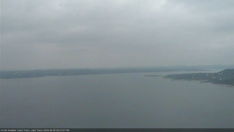Lake Travis webcam, April 5, 2020 4:25 PM CT