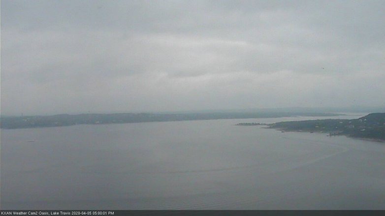 Lake Travis webcam, April 5, 2020 5:00 PM CT