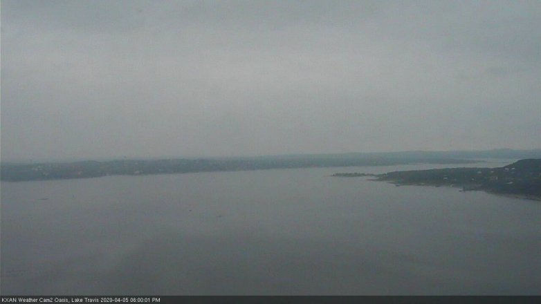 Lake Travis webcam, April 5, 2020 6:00 PM CT