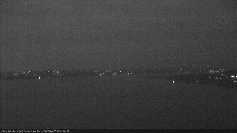 Lake Travis webcam, April 5, 2020 8:25 PM CT