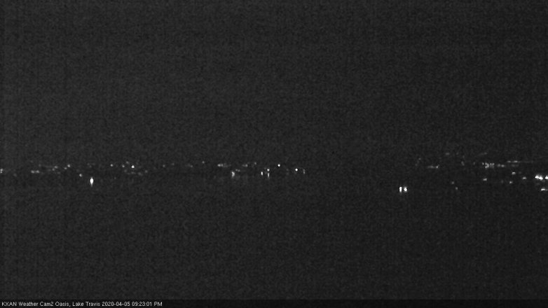 Lake Travis webcam, April 5, 2020 9:25 PM CT