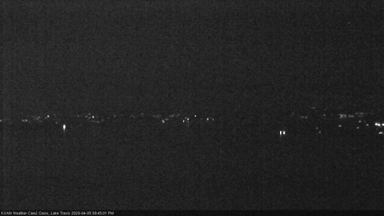 Lake Travis webcam, April 5, 2020 9:45 PM CT