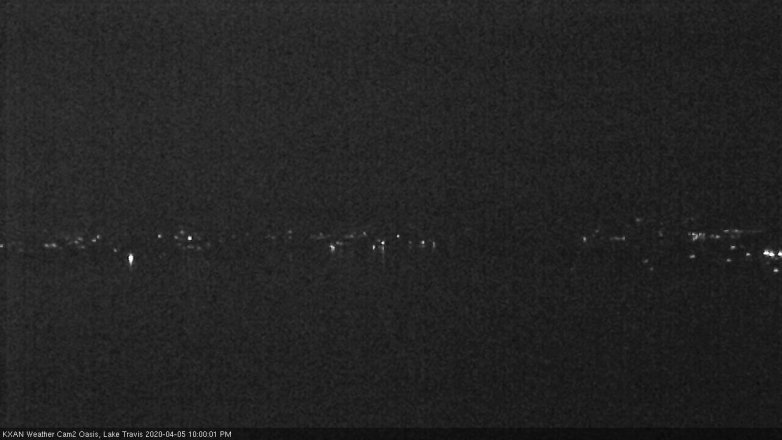 Lake Travis webcam, April 5, 2020 10:00 PM CT