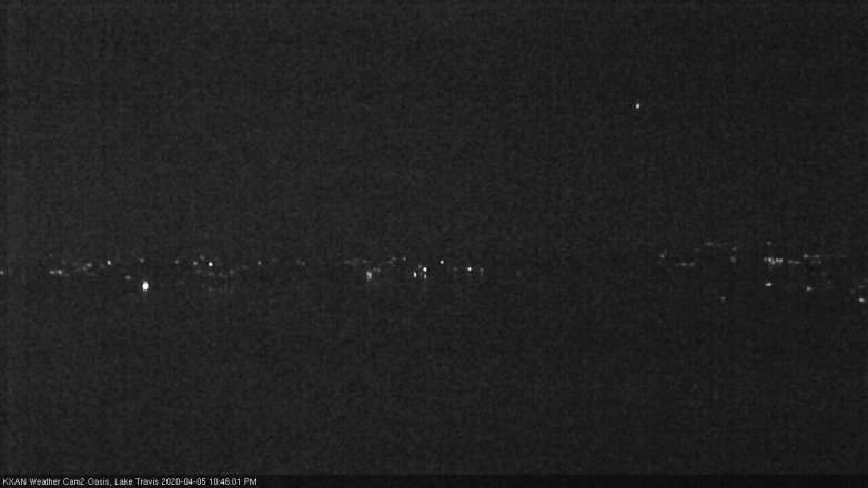 Lake Travis webcam, April 5, 2020 10:45 PM CT