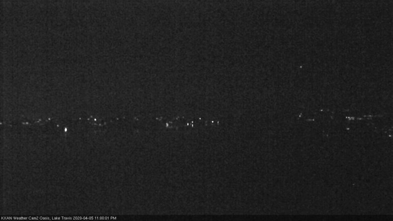 Lake Travis webcam, April 5, 2020 11:00 PM CT