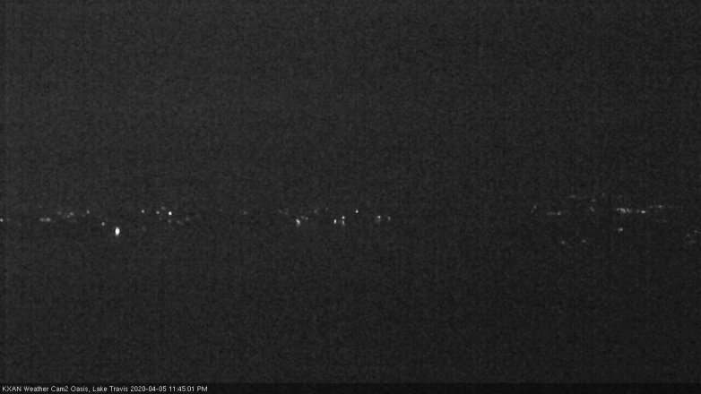 Lake Travis webcam, April 5, 2020 11:45 PM CT