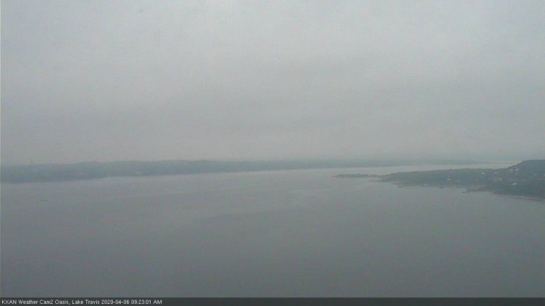 Lake Travis webcam, April 6, 2020 9:25 AM CT