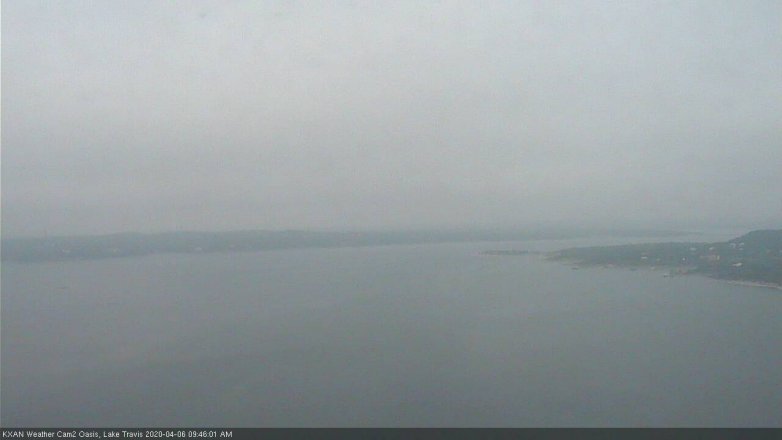 Lake Travis webcam, April 6, 2020 9:45 AM CT