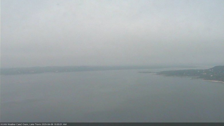 Lake Travis webcam, April 6, 2020 10:00 AM CT