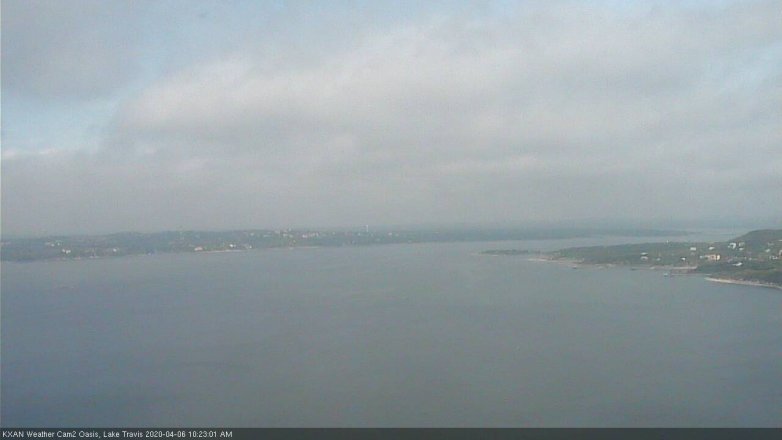 Lake Travis webcam, April 6, 2020 10:25 AM CT