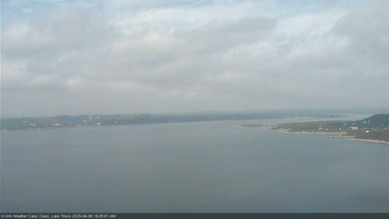 Lake Travis webcam, April 6, 2020 10:45 AM CT