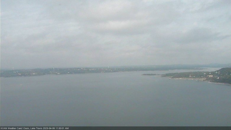 Lake Travis webcam, April 6, 2020 11:00 AM CT