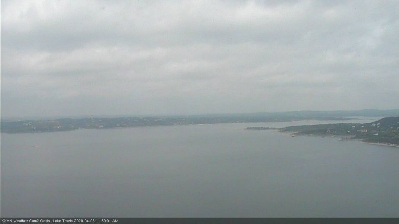 Lake Travis webcam, April 6, 2020 12:00 PM CT