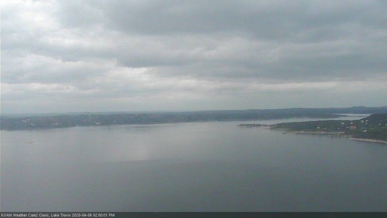 Lake Travis webcam, April 6, 2020 2:00 PM CT