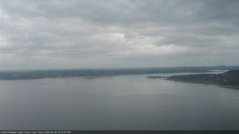 Lake Travis webcam, April 6, 2020 2:25 PM CT