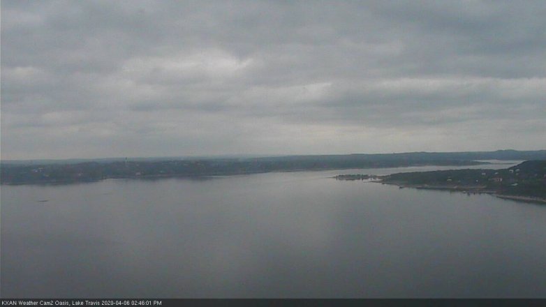 Lake Travis webcam, April 6, 2020 2:45 PM CT