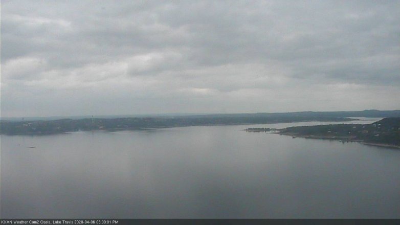 Lake Travis webcam, April 6, 2020 3:00 PM CT