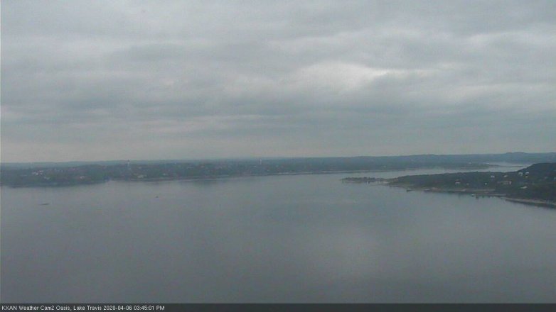 Lake Travis webcam, April 6, 2020 3:45 PM CT