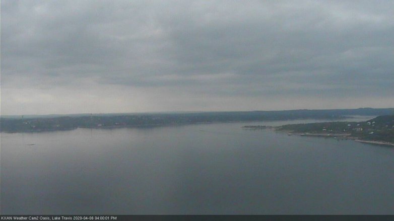 Lake Travis webcam, April 6, 2020 4:00 PM CT